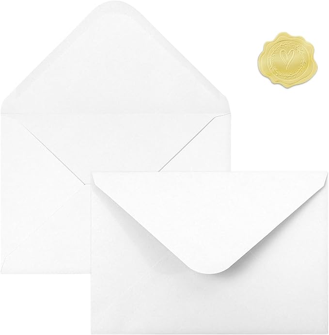 50 PCS White Colorful A4 Envelopes,4x6 Envelopes for Invitations | 4x6 Envelopes for Greeting Cards, Great for Invitations, Wedding Invitation, Birthday, Baby Shower, Graduation
