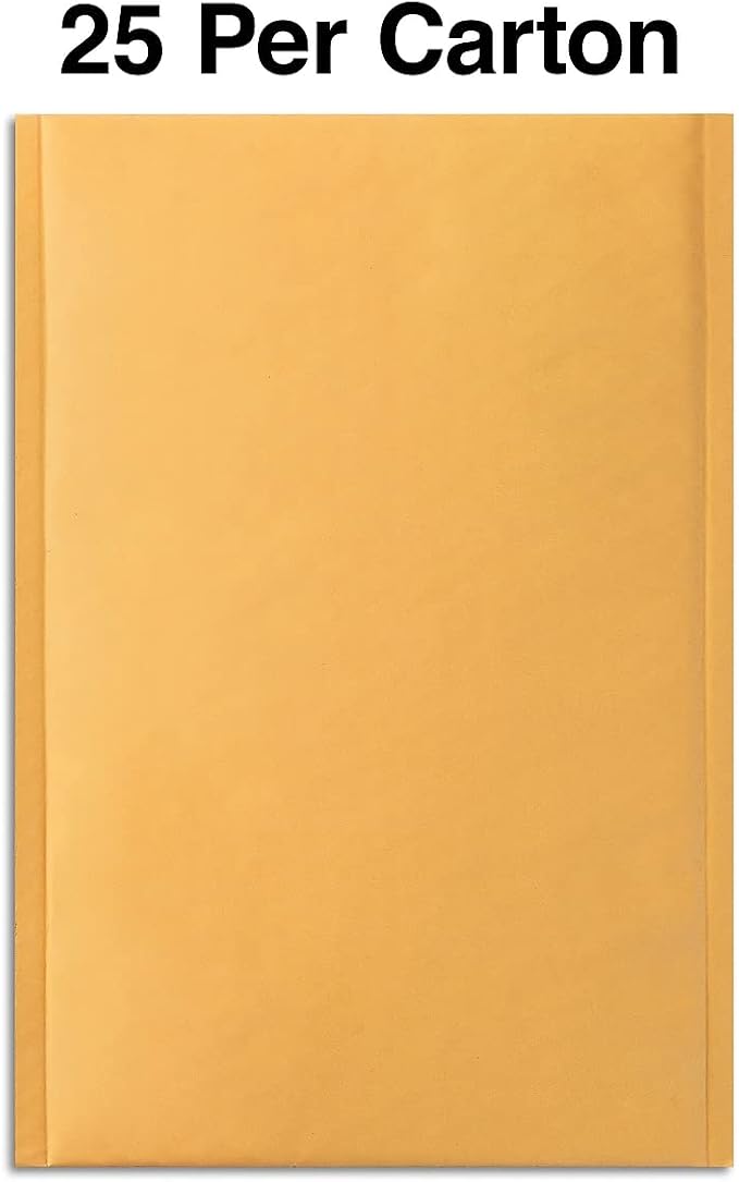 Staples Peel & Seal Bubble Mailers, #3, 8.5” x 14” — 25/Carton (51982)