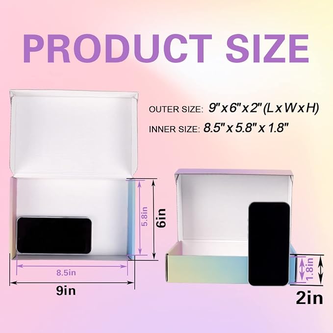 Shipping Boxes for Packaging, 9x6x2 Inches Corrugated Cardboard Boxes, Paper Mailing Boxes for Small Business(15 Pack)