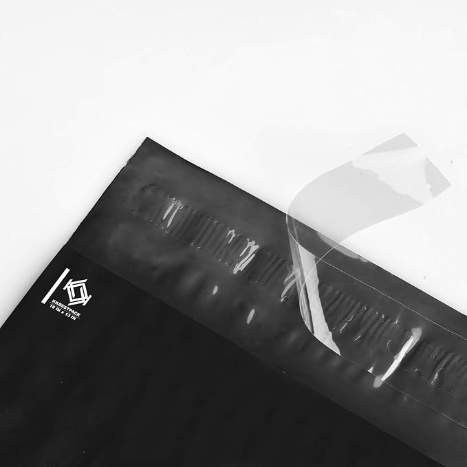 Black Poly Mailers 10x13 in, Shipping Bags, 500 Pcs | Bulk poly mailers and shipping bags for clothes; mailing bags for packing shirts and fabric accessories.
