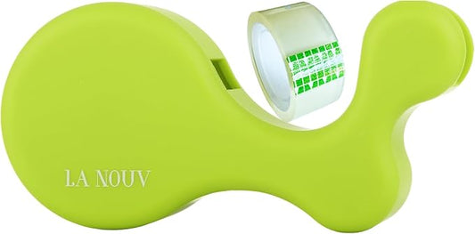 Back to School Tape Dispenser for Desk, Lime Green | Tape Included, Home Office Essentials, Aesthetic Desk Accessories & Decor, Gift for Men & Women, Multiple Colors Available