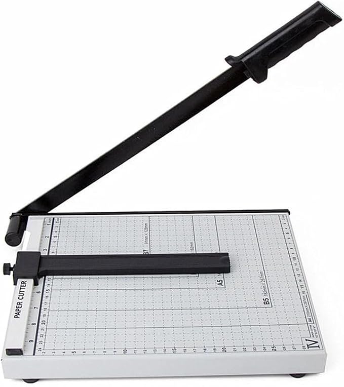 Guillotine Paper Cutter and Trimmer with Various Cut Length, Multi Sheet Capacity, Heavy Duty Blade for Photo Craft Cardstock, Large Paper Cutter for Home or Office