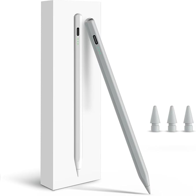 Pencil for Apple iPad A16 10th Generation, Fast Charge Stylus Pen for 2025-2018 iPad A16/11-6th Gen, Air 11"/13" M3/M2/5th-3rd, Pro 13"/11"/M4/12.9", Mini A17 Pro/6/5th Palm Rejection Tilt Sensitivity