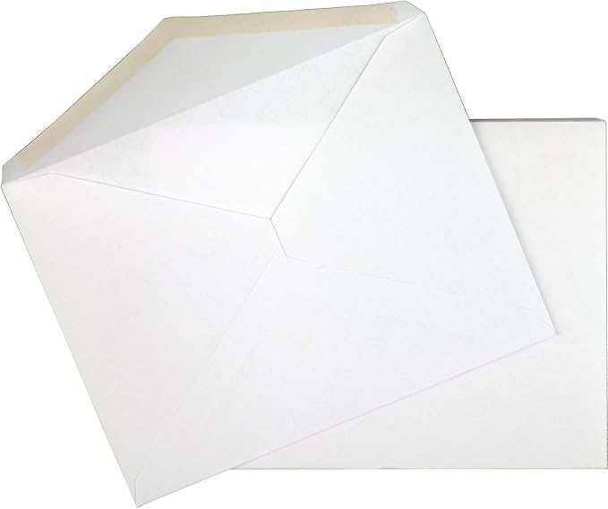 Mead A2 Invitation Envelopes,4-3/8" x 5-3/4",Gummed Closure,White Woven Premium 24-lb Paper Mailing Envelopes,(CO198),(Pack of 1200)