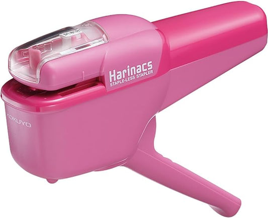 Kokuyo Stapleless Stapler, Harinacs Handheld Staple-Free, Up to 10 Sheets No Staple Binding, Portable Compact Holeless Stapler, Pink, Japan Import (SLN-MSH110P)