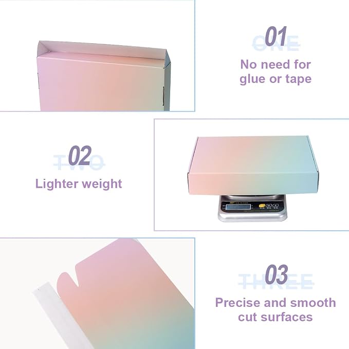 11x8x2 Shipping Boxes Set of 40, Purple Corrugated Cardboard Packaging Box, Shipping Box for Small Business, Literature, Packing Supplies