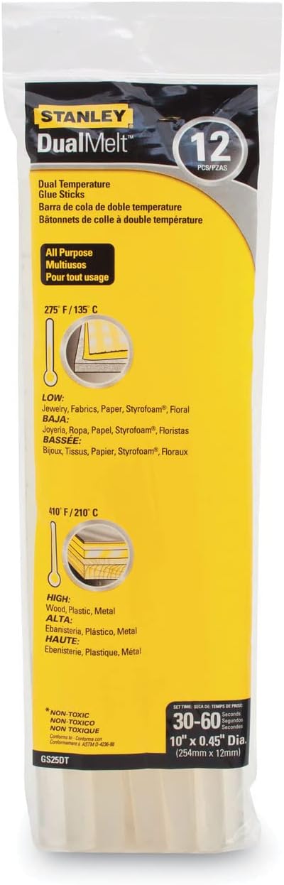 Stanley Hand Tools GS25DT Dualtemp Glue Stick 12 Count