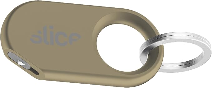 Slice Slicer Pro Box Cutter | Ceramic Keychain Knife and Heavy Duty Micro Cutter | Lasts 11x Longer than Metal | Royal Bronze