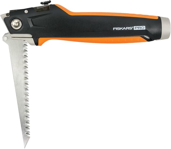 Fiskars Universal paring Knife, Length 18.5 cm, Stainless Steel/Plastic, Black/Orange, CarbonMax, 1027226