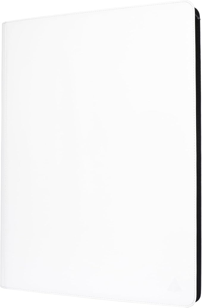 Rayvol Premium 2300 Pockets Card Binder, Large 36-Pocket 2000+ Ringless Trading Card Album - Side Loading UltraSonic-362304 Tech Zip Binder for TCG -White