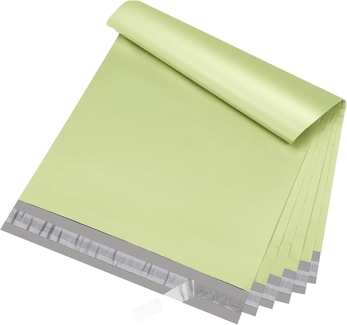 Metronic Large Poly Mailers 19x24 100Pcs, Strong Adhensive Shipping Bags for Clothing, Waterproof Mailers Bags for Small Business, Shipping Envelopes, Tear-resistant Packing Bags in Avocado Green