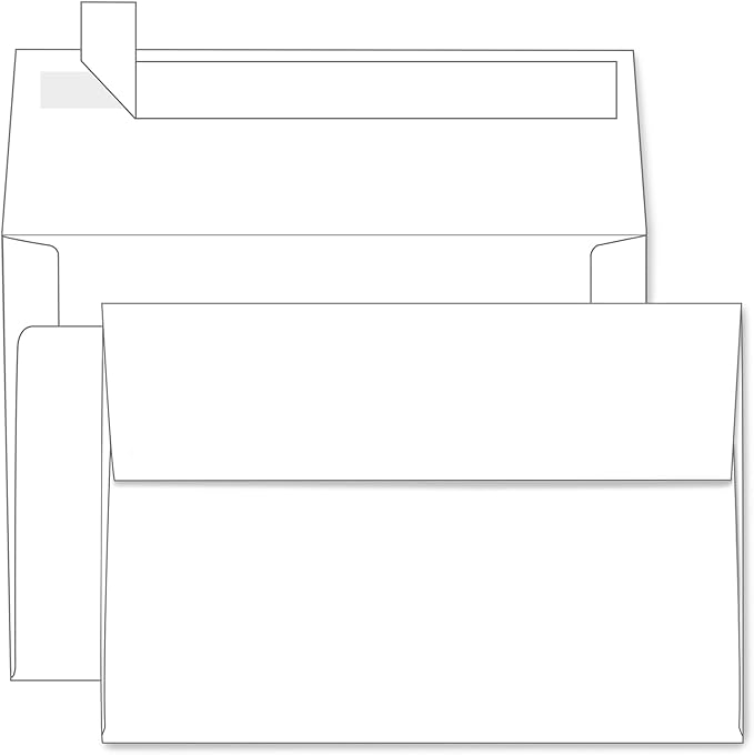 A4 White Envelopes 4x6 100 Pack, Goefun 4.25 x 6.25 Invitation Envelopes Self Seal,120 GSM Printable for 4x6 Cards, Photos, Invitations, Weddings, Graduation, Baby Shower
