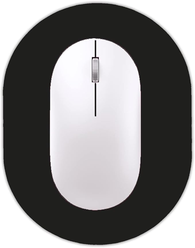 Small Mouse pad, Portable, Waterproof Non-Slip Rubber Bottom, Suitable for Wireless Mouse, Laptop Keyboard Tray for Both Men and Women, Office Travel Black 5.5x7.5in