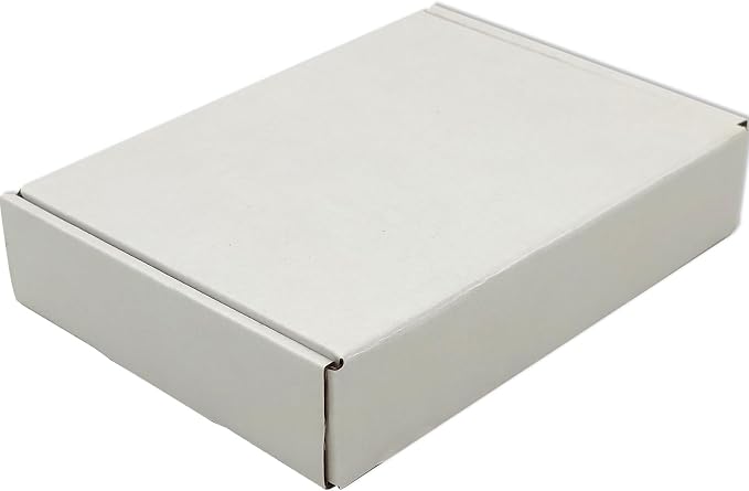 8x6x2 Shipping Boxes Set of 50, White Mailer Corrugated Cardboard Box | for Packaging, Literature, Packing, Mailing, Storage, Small Business, Moving, Gift, Supplies, Quick Fold, Tab Locking