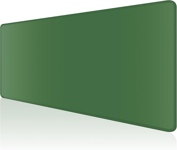 Dapesuom Large Gaming Mouse Pad, Extended Mouse Mat with Stitched Edges, Full Size Keyboard Pad with Non-Slip Base, Big XXL Computer Desk Mats for Gamer, Laptop, Office, 31.5 x 15.7in, Forest Green