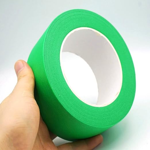 Green Painters Tape 2 inch Wide, Green Masking Tape 2 inch x 55 Yards Paper Tape for Arts DIY Crafts Painting Labeling Decoration School Projects Home Office