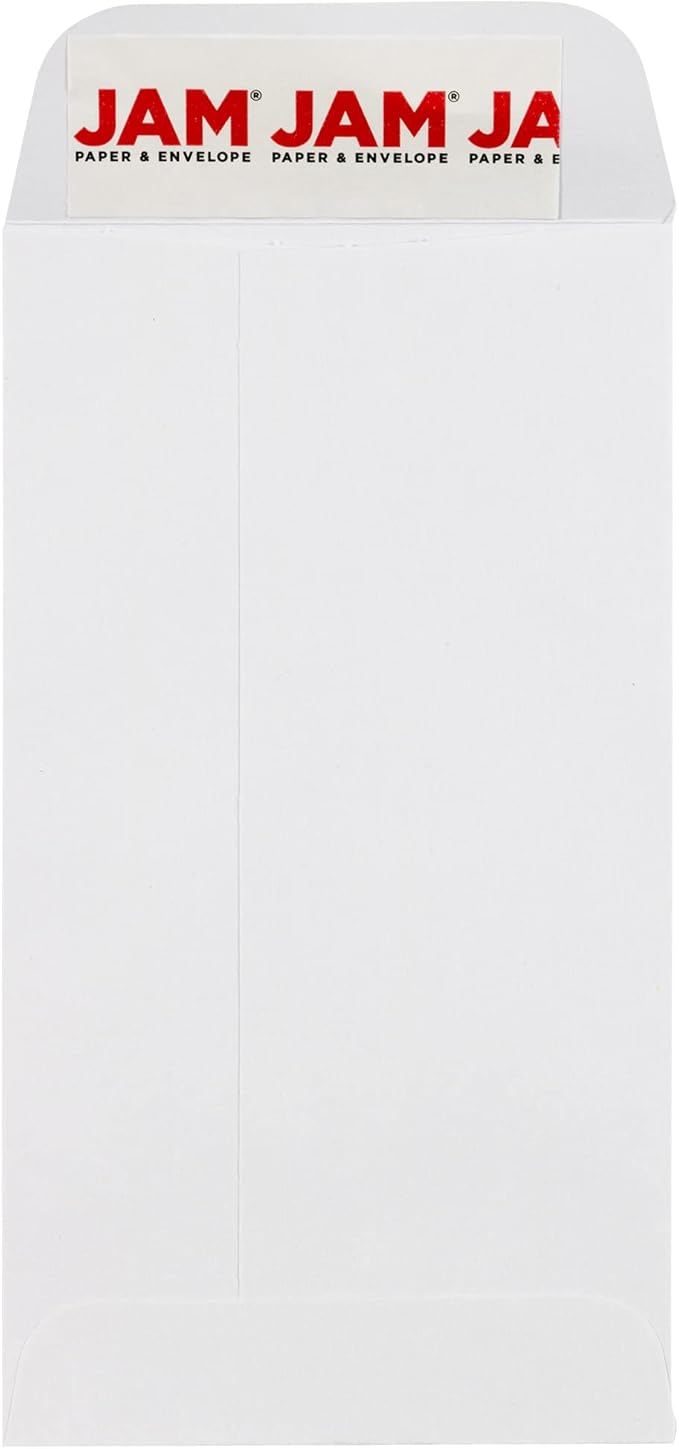 JAM PAPER #5 Coin Business Envelopes with Peel and Seal Closure - 2 7/8 x 5 1/4 - White - Bulk 250/Box