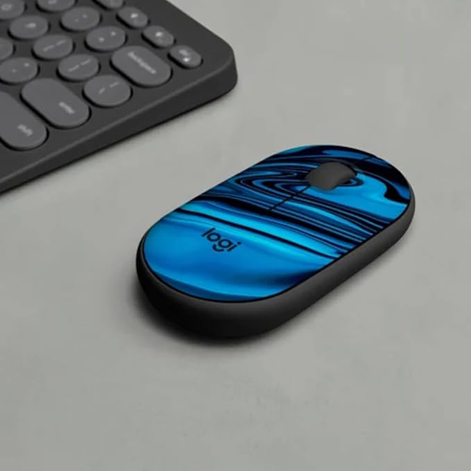 Logitech M340 Wireless Mouse with Limited Edition Prints, USB Receiver and Silent Clicks, Portable Wireless Mouse for Laptop, PC, Windows, Chrome, Surface – Blue Galaxy