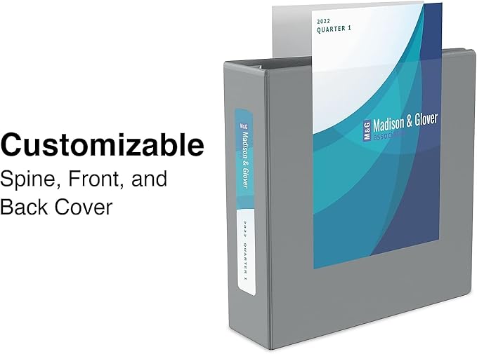 Staples Heavy-Duty 1-Inch D-Ring View Binder, Reinforced Spine, Holds Up to 275 Sheets, Gray, for Office & School