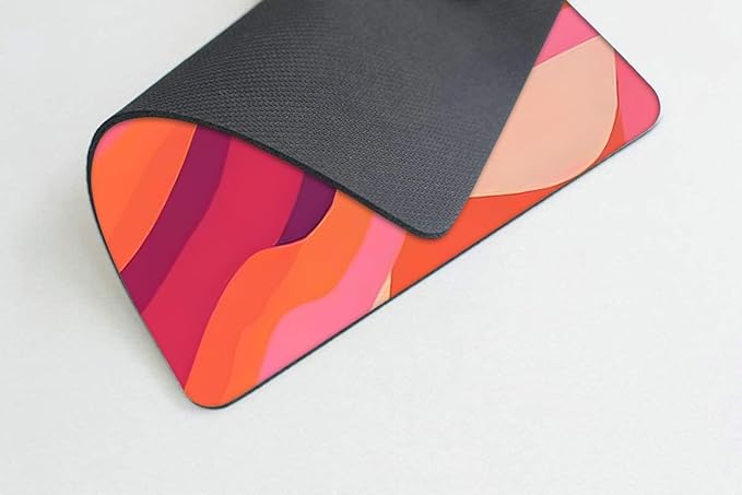 Pink Colorful Waves Abstract Swirls Mouse pad Non-Slip Rubber Base Mouse Pads for Computers Laptop Office Desk Accessories Mouse pad