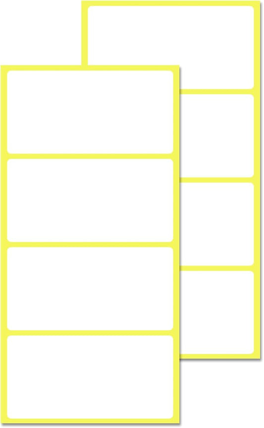 100 Pieces, 3" x 1.5" - Labels Stickers for Storage Bins, Organizing, Moving Boxes - Matte White