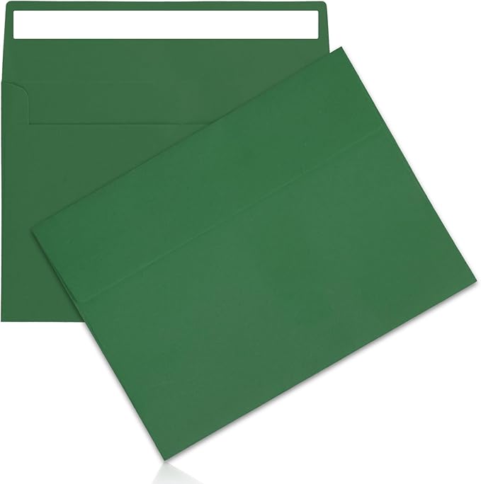 50Packs A4 Green Envelopes 4x 6Inch Card Envelopes,Self Seal for Weddings, Greeting Cards，Mailing， Invitations, Photos, Postcards