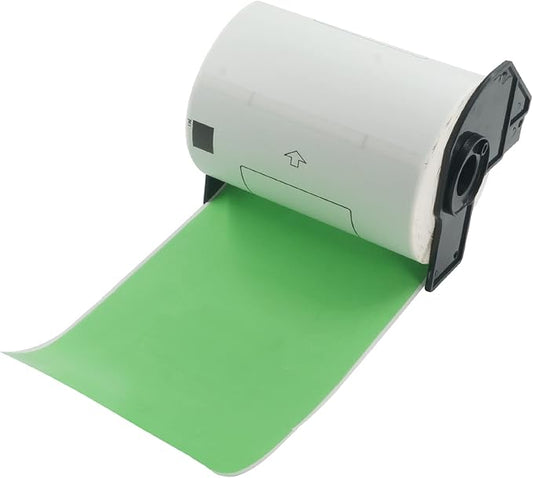 BETCKEY - Shipping Labels Replacement for Brother DK-1241 (4 in x 6 in), Compatible with Brother QL Label Printers [1 Rolls/200 Labels, Green]