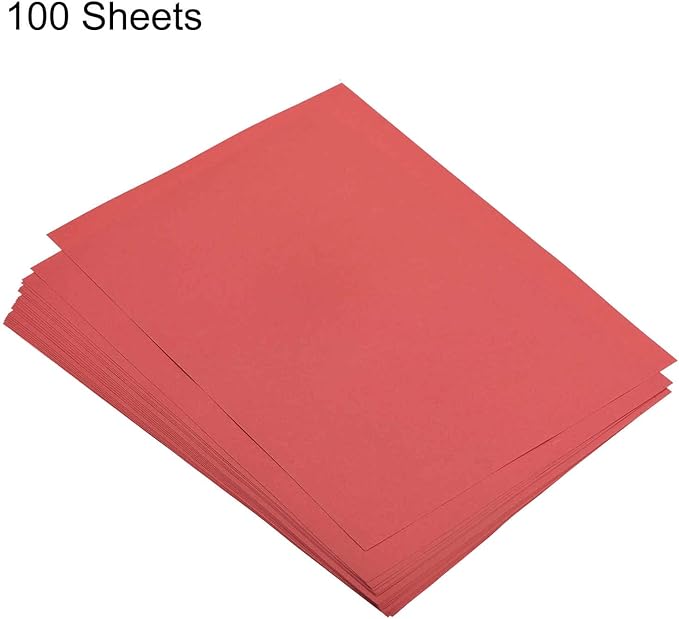 MECCANIXITY 100 Sheets Colored Copy Paper 8.3 x 5.8 Inch Printer Paper 80gsm Bright Red for Office Printing, Document Copying, Invitations, Forms, Art Projects