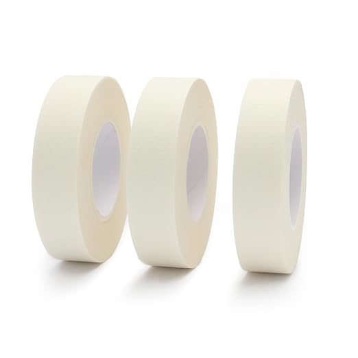 Masking Tape 3/4 inch x 33 Yards, 3 Rolls Beige White Painters Tape General Purpose Paper Tape for Arts DIY Crafts Painting Labeling Decoration School Projects Home Office