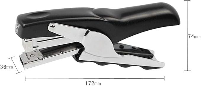 Stapler with 1000 Staples-Plier Stapler Save 60% Power,Good for Stapling at Home School or Warehouse (Black Plier Stapler)