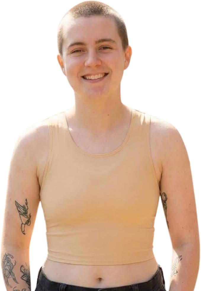 Wonababi Chest Binder for Transgender - Fullback Ultra Flat Compression Bra for FTM, Large Breasts