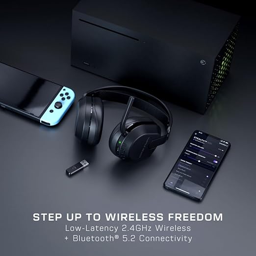 Turtle Beach Stealth 500 Wireless Gaming Headset with Mic Licensed for Xbox Series X|S, Xbox One & works via Bluetooth with PC & Mobile – 40-Hr Battery, Memory Foam Cushions, Black (Renewed)