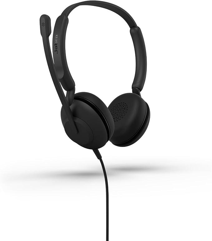 Jabra Evolve 10 Wired USB Headset with Noise-Cancelling Mic, Black | PC and Laptop Use, Easy USB-A Setup, TCO Certified, Inline Call and Volume Controls, Lightweight Design for Online Meetings