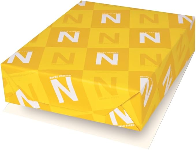 Neenah Paper 01345 Classic Crest Premium Paper, 24 lb, 8.5 x 11 Inches, White, 500 Sheets per Ream, Classic Natural White