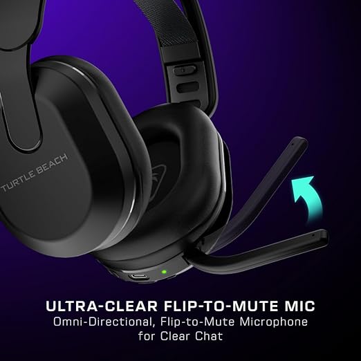 Turtle Beach Stealth 500 Wireless Amplified Gaming Headset for PS5, PS4, PC, Nintendo Switch, & Mobile – 40-Hr Battery, Bluetooth, Memory Foam Cushions, Flip-to-Mute Mic, EQ Presets – Black (Renewed)