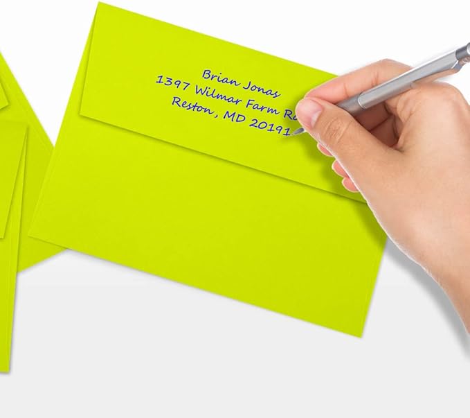 LUXPaper A7 Invitation Envelopes | Peel & Press | 5 1/4" x 7 1/4" | Wasabi Green | 80lb. Text | 50 Qty