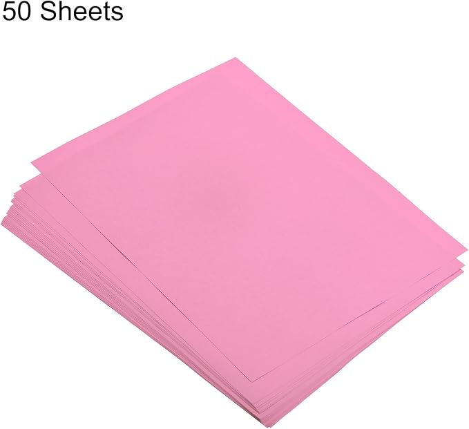 MECCANIXITY 50 Sheets Colored Copy Paper 8.3 x 11.7Inch Printer Paper 80gsm Pink for Office Printing, Document Copying, Invitations, Forms, Art Projects