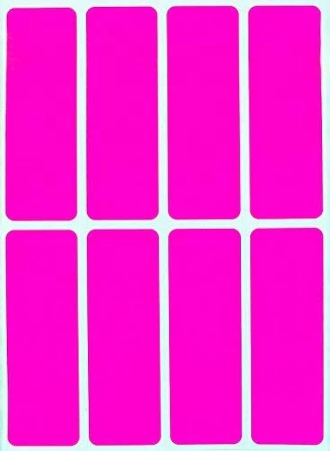 Royal Green Rectangular Stickers Color Coded Write on Labels for Organizing, Moving, & Mailing, 3x1 inch Stickers to Write On Labels & Tags for Home, Office, and School Projects, 120-Pack (Neon Pink)