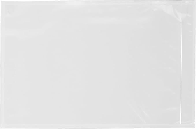 1000 Count 6.5" x 10" Shipping Label Envelopes, Clear Packing List Pouches with Self-Adhesive Back, Top Loading for Shipping Labels Sleeves, for Packing Slips, Labels Invoices & Paperwork. GPI