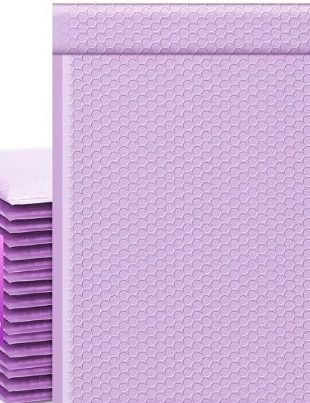 YGM Bubble mailer padded envelopes bubble wrap envelopes for shipping envelopes bubble mailer Waterproof Poly bubble mailers envelope Bulk packaging poly bag (Purple, 4 x 8 (10 Pcs))