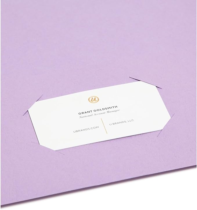 Smead Two-Pocket Heavyweight Folder, Letter Size, Lavender, 25 per Box (87865)