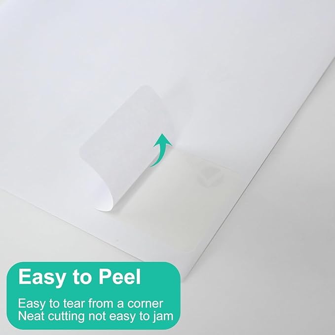 L LIKED 2" x 4" Label Stickers, Printable White 500 Sheets for Laser/Inkjet Printing - Matte White, 10 per Sheets (5000 PCS Labels) (Pack of 2)
