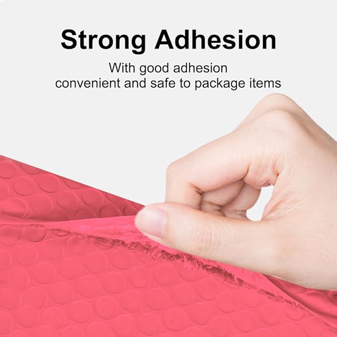 Koja 6 X 10” Padded Bubble Mailers 50-Pack. Quality Mailing and Shipping Envelopes and Bags with 6 X 9" Usable Size. Extra-thick Padding. Fast and Easy Self-seal Envelope. (Pink)