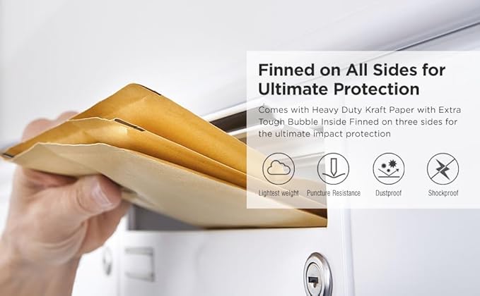iMBAPrice 50-Pack (4x8) #000 Kraft Bubble Mailers Padded Envelopes 4 X 8 (Total 50 Envelopes)