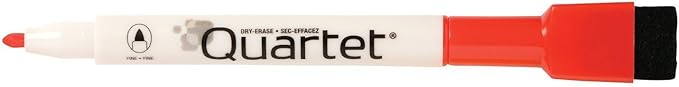 Quartet Magnetic Dry Erase Markers, Fine Point, ReWritables, Mini, Magnetic, Assorted Colors, 6 Pack (51-659312Q)