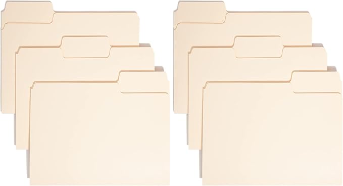 Smead SuperTab Heavyweight File Folder,Oversized 1/3-Cut Tab,Letter Size,Manila,50 Per Box (10401),(Pack of 2)