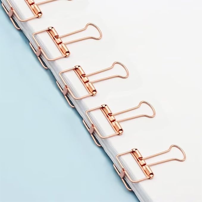 16PCS Multicolor Metal Binder Clips Small Binder Clips Office Binder Clip Decorative Tool for School Office Paperwork (S)