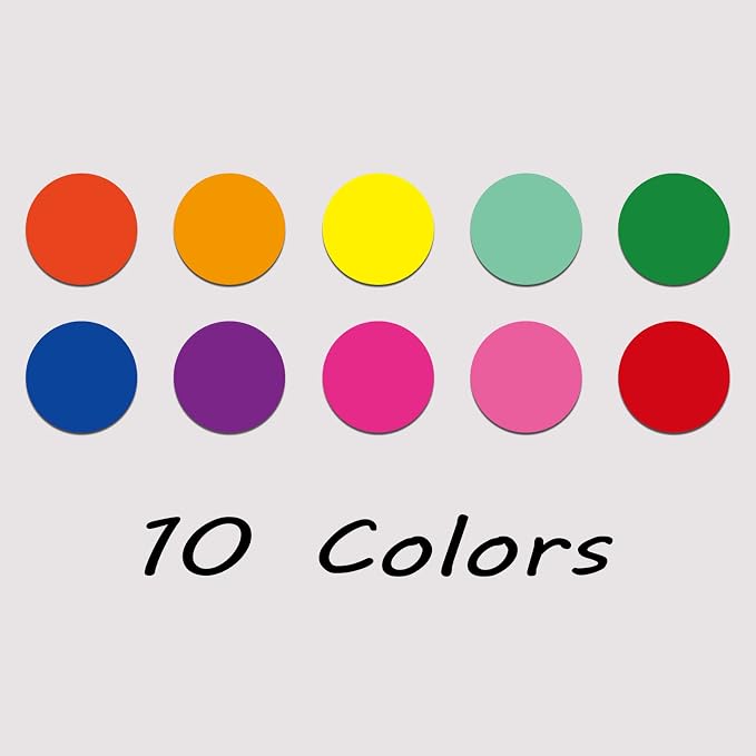 Dot Stickers 1400 PCS Color Coding Labels Round Circle Sticker 3/4 Inch Colored Dot Label for Toddlers Office Student Classroom Papers Etc