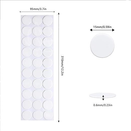 Adhesive Stick dots Two-Sided Sided Mounting Putty Stick Tack for Wall Hanging Crafts Balloons Festival Party Decorations,Clean Removable(0.59"*0.59"-1000)