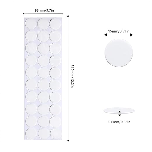 Adhesive Stick dots Two-Sided Sided Mounting Putty Stick Tack for Wall Hanging Crafts Balloons Festival Party Decorations,Clean Removable(0.59"*0.59"-600)